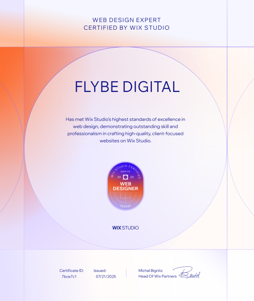 Flybe Digital Certified by Wix Studio